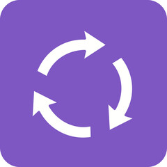 Repeat Multicolor Round Corner Glyph Inverted Icon