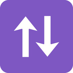 Up Down Multicolor Round Corner Glyph Inverted Icon