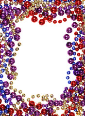 Mardi Gras Bead String Border Frame © Tom