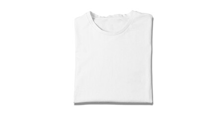 Basic folded white Tshirt. Mock up for branding t-shirt. 