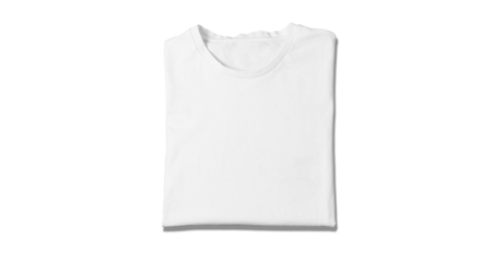 Basic folded white Tshirt. Mock up for branding t-shirt. 