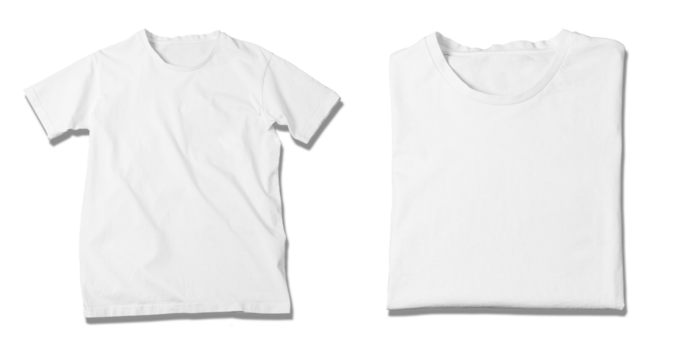 Basic white Tshirt. Mock up for branding t-shirt. 