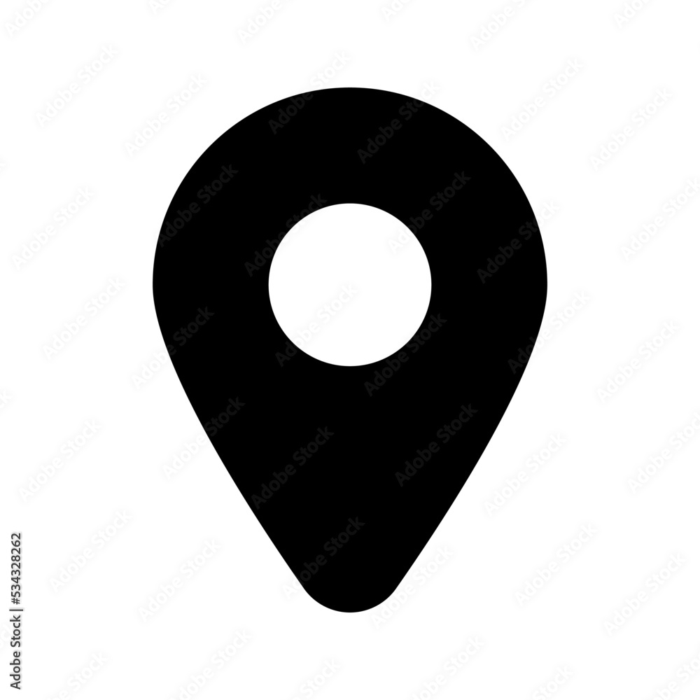 Wall mural Map pin icon. location sign. vector illustration