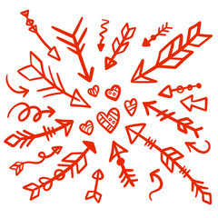 Red Swirls Swash Logo Ornament Designs