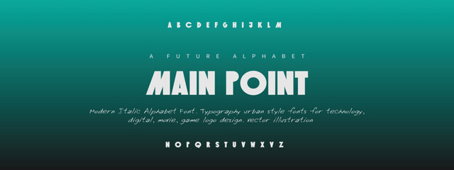 tech vector font typeface unique font design. Typeface urban style fonts for technology, digital, movie, logo design.