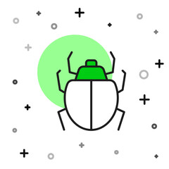 Filled outline Mite icon isolated on white background. Vector