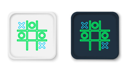 Line Tic tac toe game icon isolated on white background. Colorful outline concept. Vector