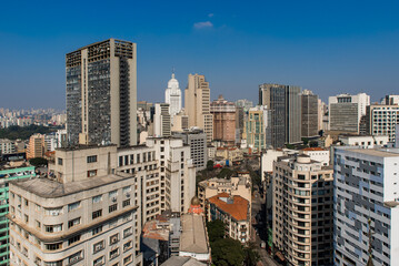 Fototapeta na wymiar High Rise Buildings of Sao Paulo City Downtown
