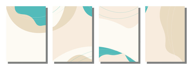 Minimalist abstract hand drawn set background.