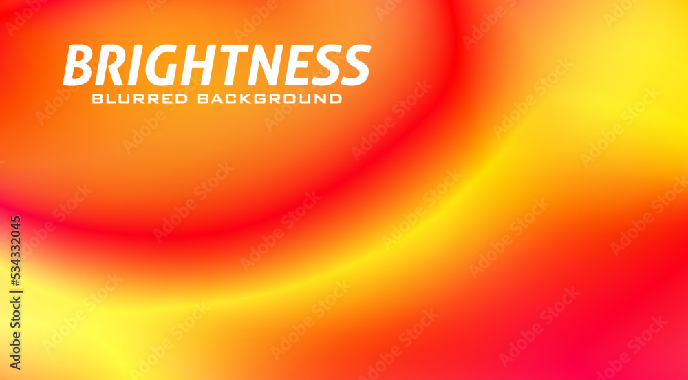 Poster brightness. very saturated red blurred background with yellow line