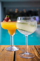 typical salvadorean food, variety of cocktails