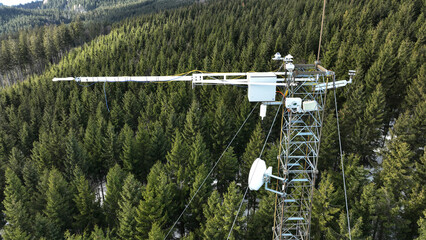 Technology science station atmospheric research drone aerial weather meteorology, sunshine...