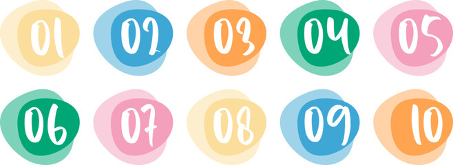 Number Info-graphic Bullet points 1 to 10 Vector, Infographic Numbers