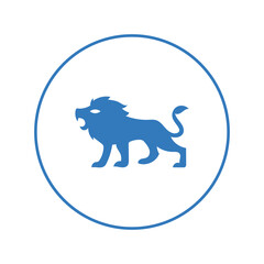 Animal lion on the zoo icon | Circle version icon |