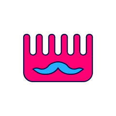 Filled outline Hairbrush icon isolated on white background. Comb hair sign. Barber symbol. Vector