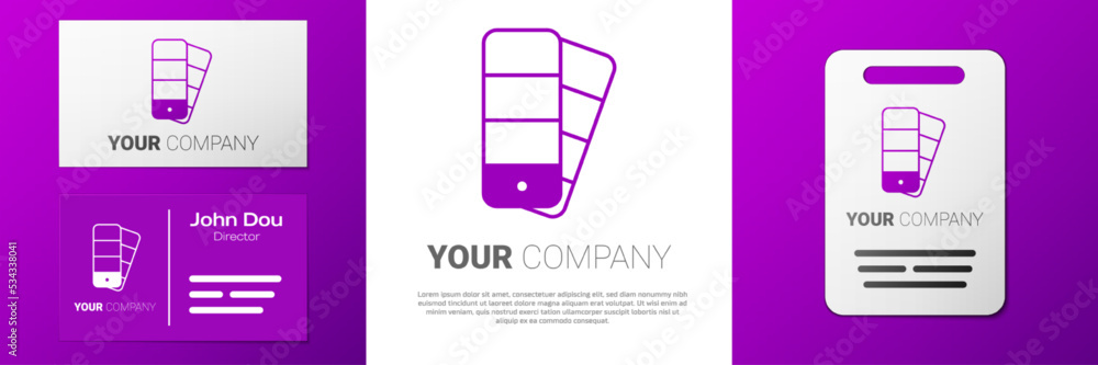 Poster logotype color palette guide icon isolated on white background. logo design template element. vector