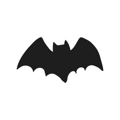 Halloween 2022 - October 31. A traditional holiday, the eve of All Saints Day, All Hallows Eve. Trick or treat. Vector illustration in hand-drawn doodle style. Bat.