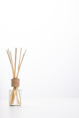 Reed air freshener for home on white background