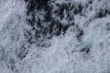 Waves in the ocean from a ship 
