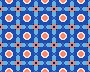 Oriental ethnic seamless repeatable pattern traditional geometric lines stripes background Design