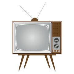 retro TV on a white background. vector illustration