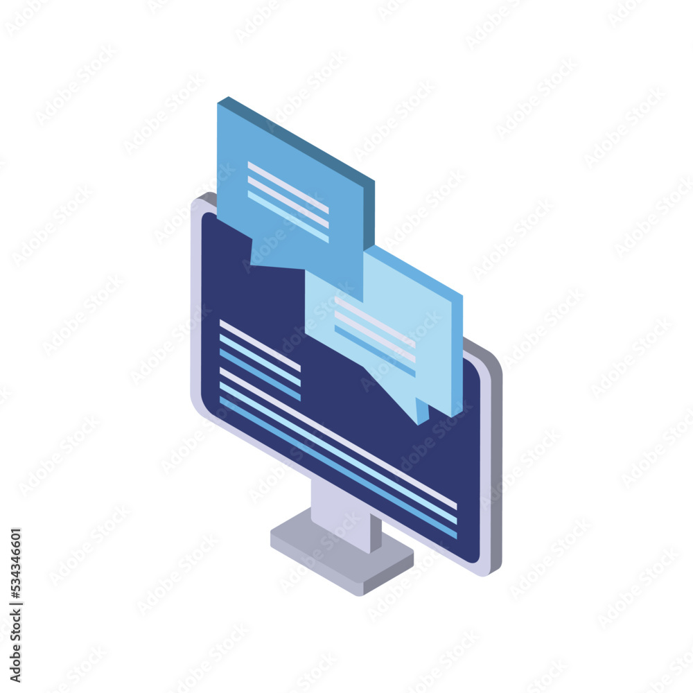 Poster computer chat message tech