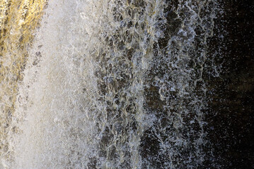 Waterfall in Estonia. Jagala the highest natural cascade in Estonia. close up