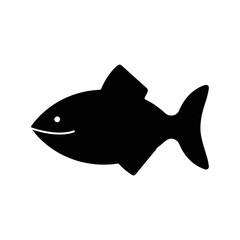 Fishing ocean sea fish icon | Black Vector illustration |