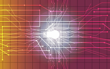 abstract cyber digital circuit background for web and mobile application