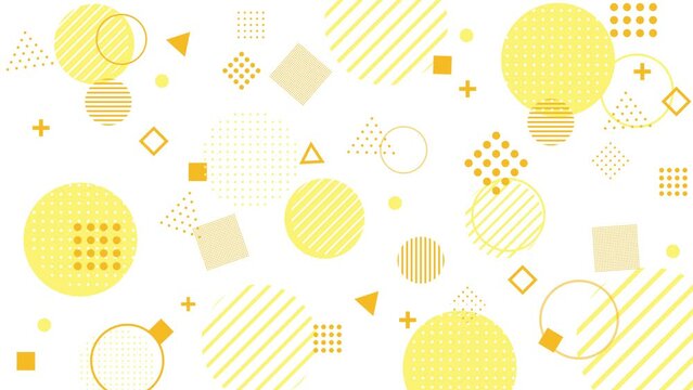 abstract background video of yellow geometric pattern shapes