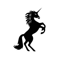 The best horse unicorn icon | Black Vector illustration |