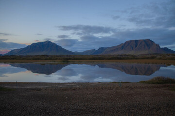 lake and mountains