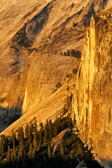 Half Dome at sunset from Glacier Point, Yosemite National Park, California