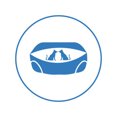 Dog rest on car icon | Circle version icon |