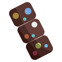 Isolated colored chocolate candy icon Vector