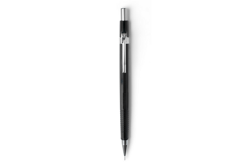 Black Japanese mechanical pencil flatlay with shadow