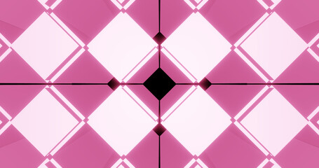 Render with pale pink and white rectangles on black