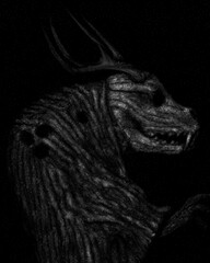 Wendigo under black snow