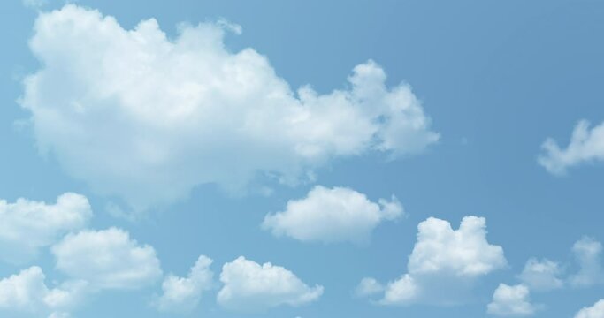 Cumulus clouds form against brilliant blue sky growth Blue sky and Seamless clouds Time lapse nature rolling puffy cloud oxygen moving Time lapse white clouds Puffy fluffy blue sky in background art
