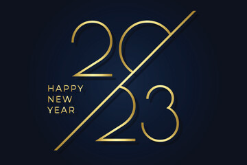 happy new year 2023 background with number gold