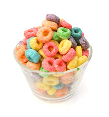 Delicious and nutritious fruit cereal loops flavorful, healthy and funny addition to kids breakfast