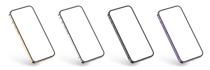 Smartphones design, template, isolated. Mockup, file .png	