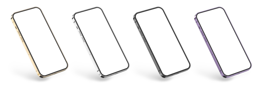 Smartphones design, template, isolated. Mockup, file .png	