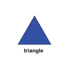 Type of math shapes. Polygons triangle, heptagon, hexagon, pentagon, nonagon. Vector illustration
