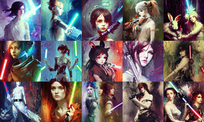 Star Wars Collage Cyberpunk Concept 