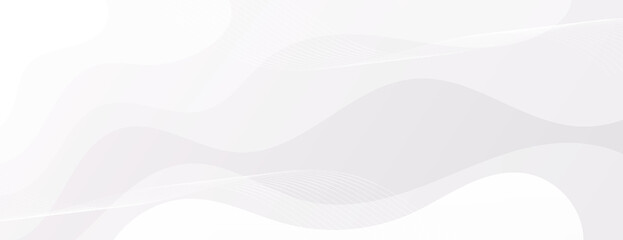 Abstract White Fluid Banner Template. Modern background design. gradient color. Dynamic Waves. Liquid shapes composition. Fit for banners