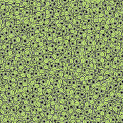 Fat funny monster drawing motif pattern