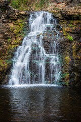 Waterfall, France Park, Indiana, USA.