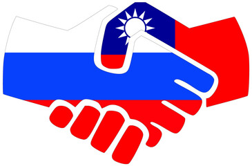 Russia - Taiwan handshake