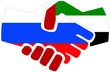 Russia - UAE handshake